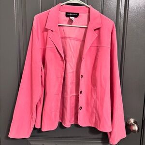 Y2K Sag Harbor Barbie Feminine Pink Blazer Lightweight Jacket